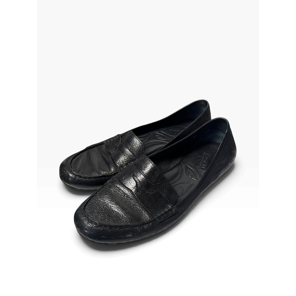 Born Branco Penny Loafer Black Leather Driving Moccasin Flat D14103 Womens 10